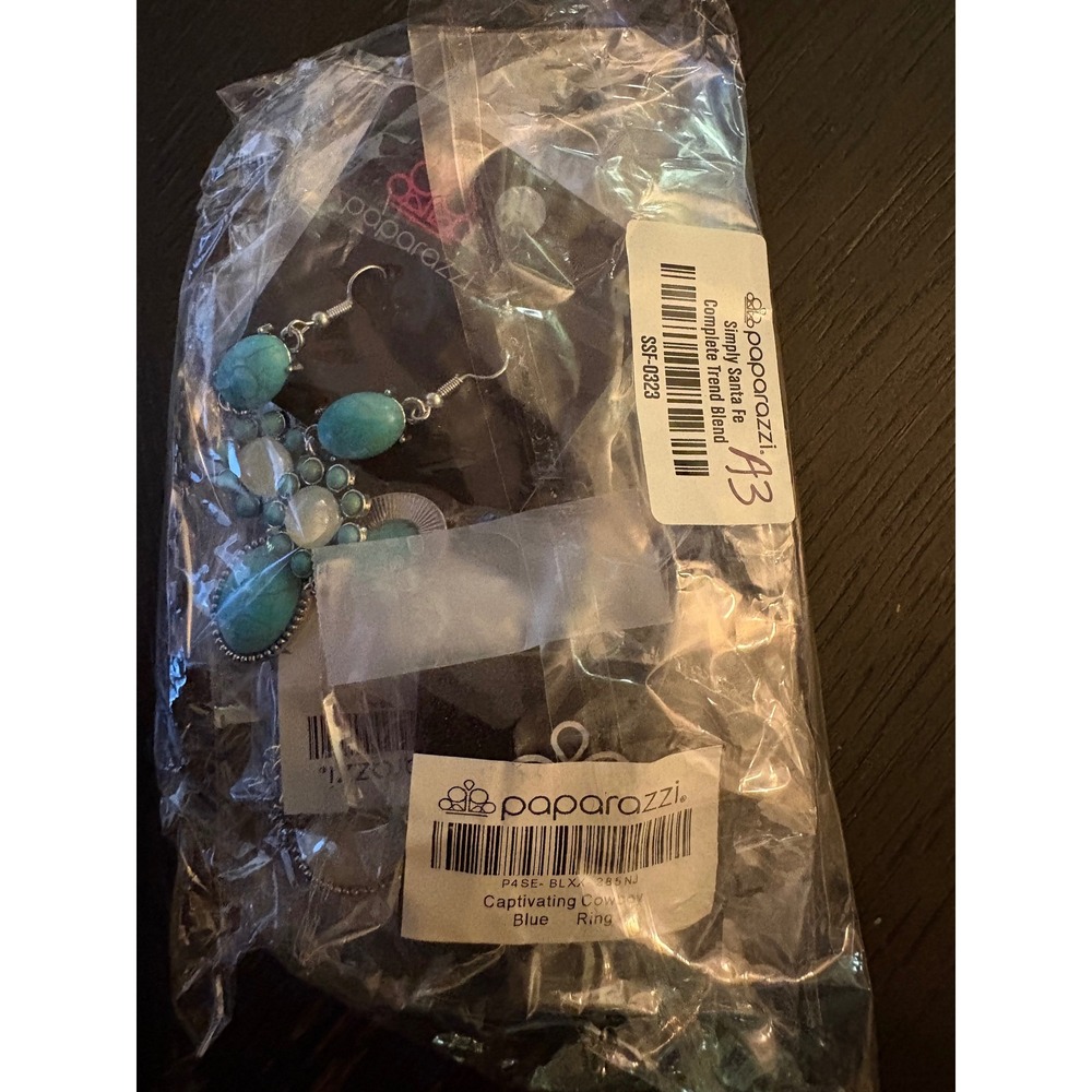 Paparazzi Simply Santa Fe Complete Trend Blend Turquoise Jewelry Set 4pc NEW - Picture 5 of 5